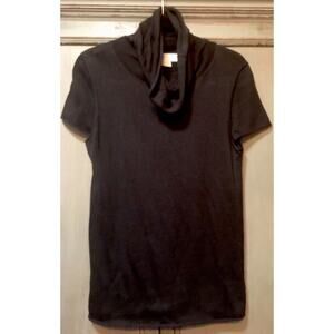 Michael Kors Black Lightweight Sweater Mock Turtleneck Size M